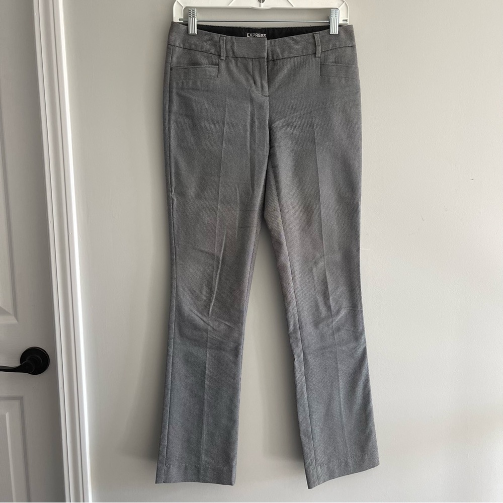 Express columnist black and white slacks dress pants